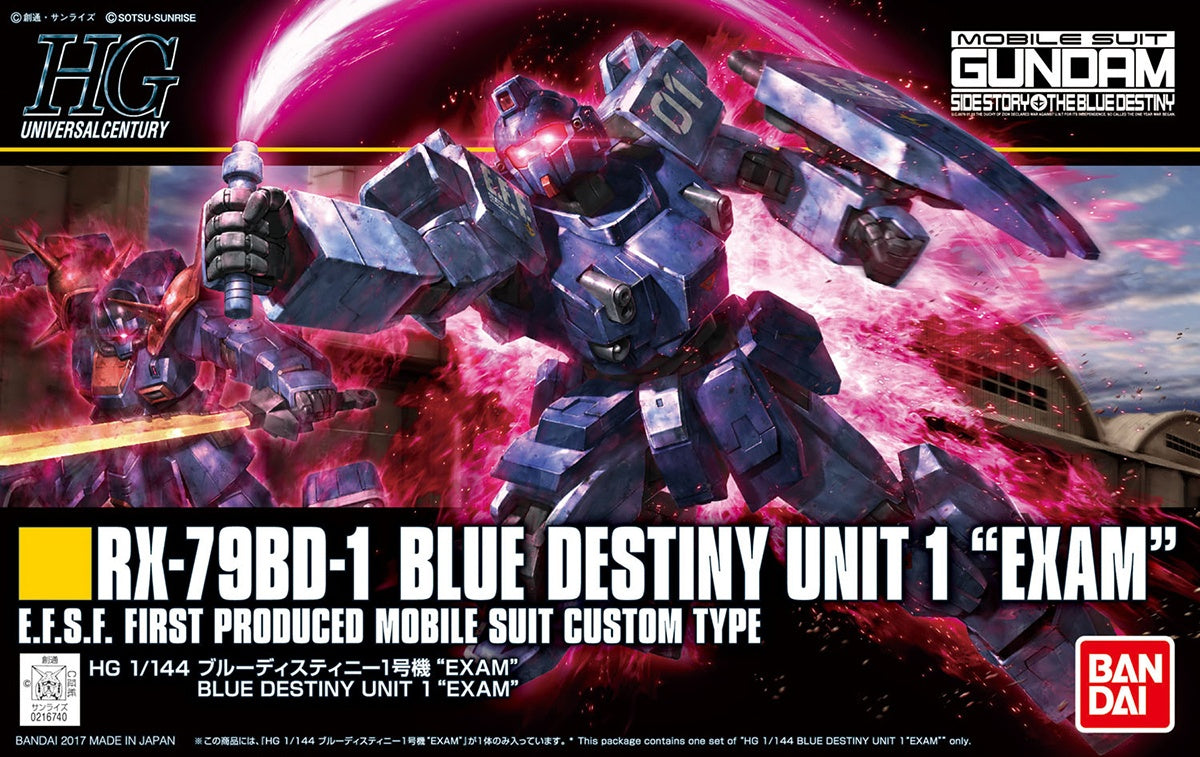 1/144 HGUC 207 RX-79BD-1 Blue Destiny Unit 1 "EXAM"