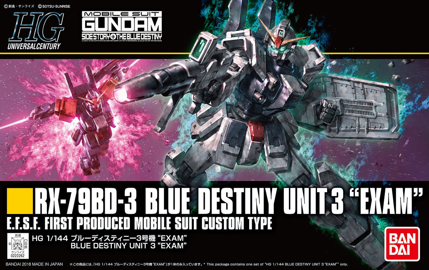 1/144 HGUC 209 RX-79BD-3 Blue Destiny Unit 3 "EXAM"