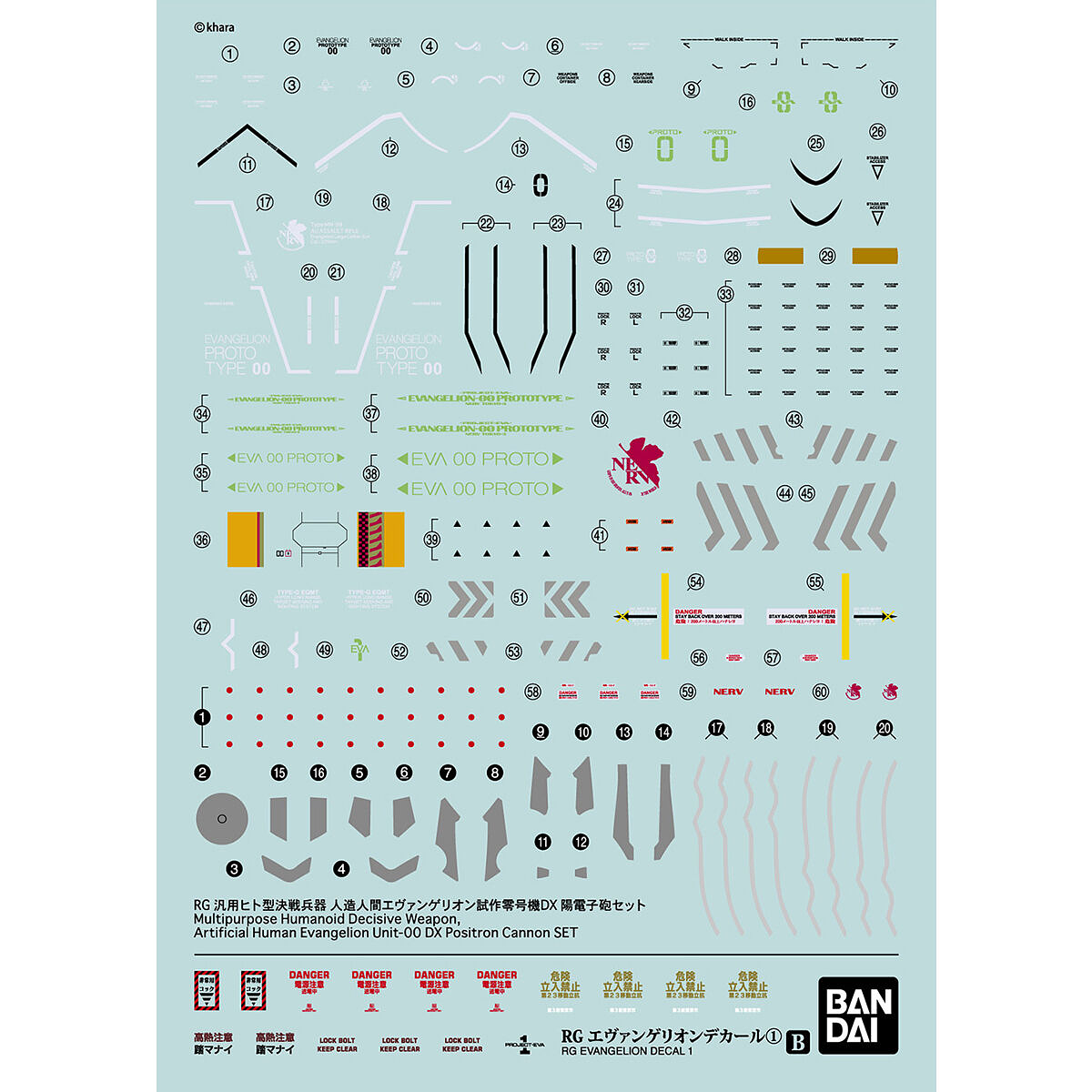 Bandai RG Evangelion decal 1