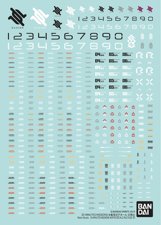 Bandai 1/144 30MM Water Transfer Decal General Purpose 2 Vol.2