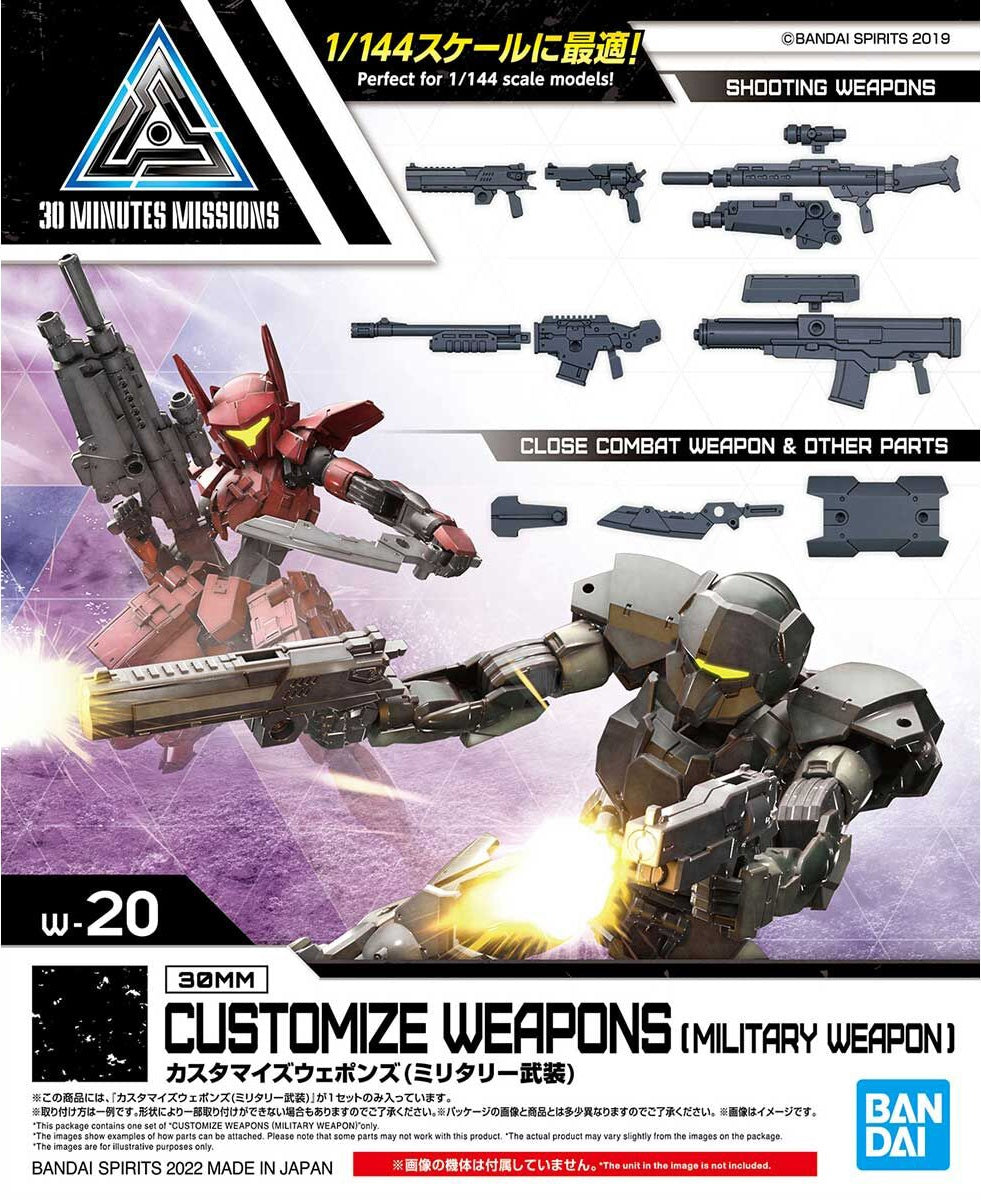 1/144 30MM w-20 Customize Weapons (Military Weapon)