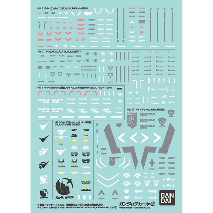 Bandai Gundam Decal No.133 Mobile Suit Gundam: The Witch from Mercury 1