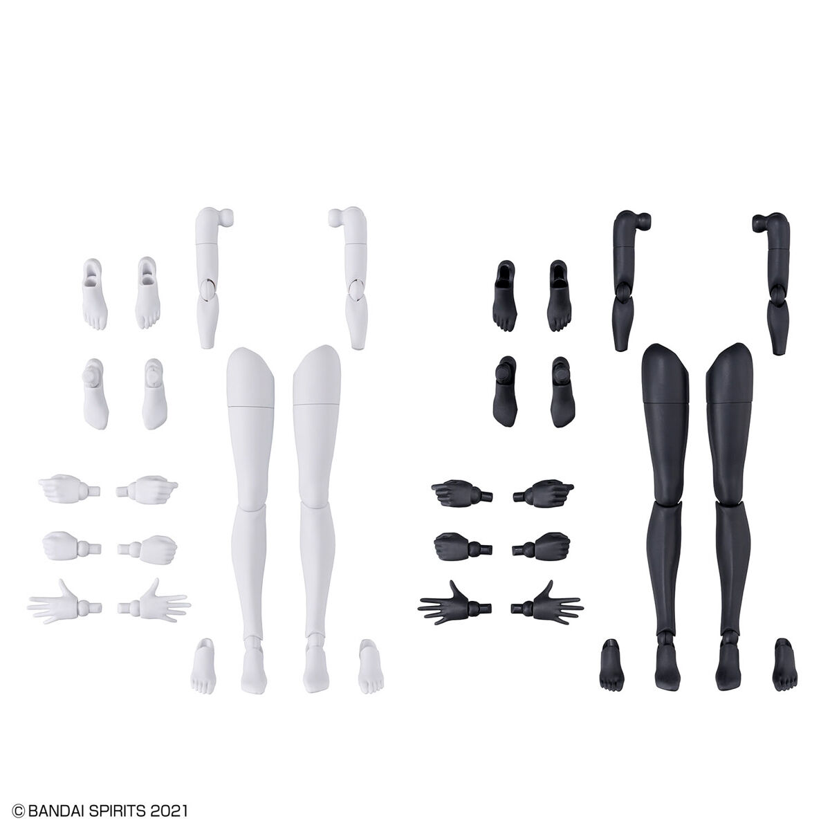 30MS Option Body Parts OB-12 Arm & Leg Parts (White/Black)