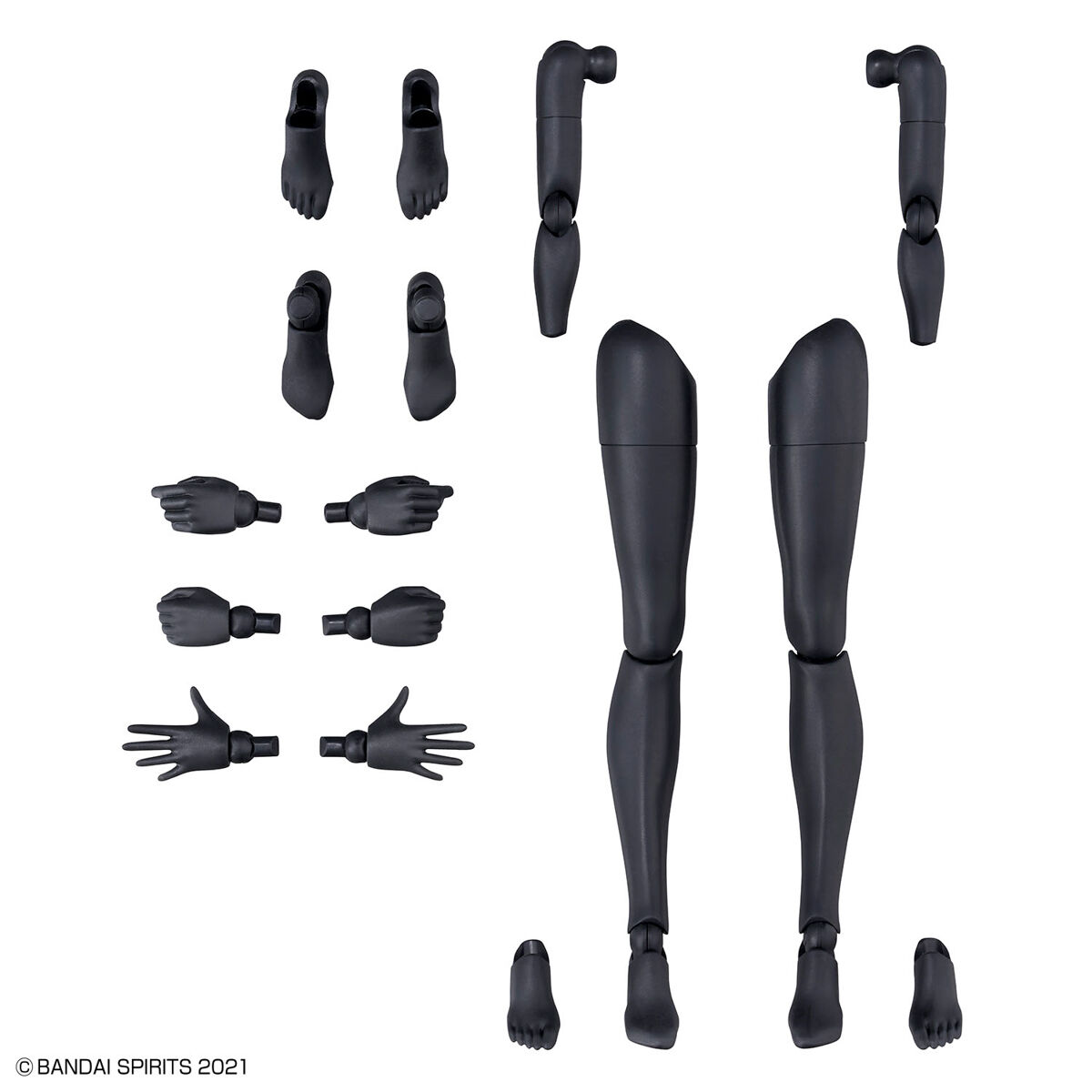 30MS Option Body Parts OB-12 Arm & Leg Parts (White/Black)
