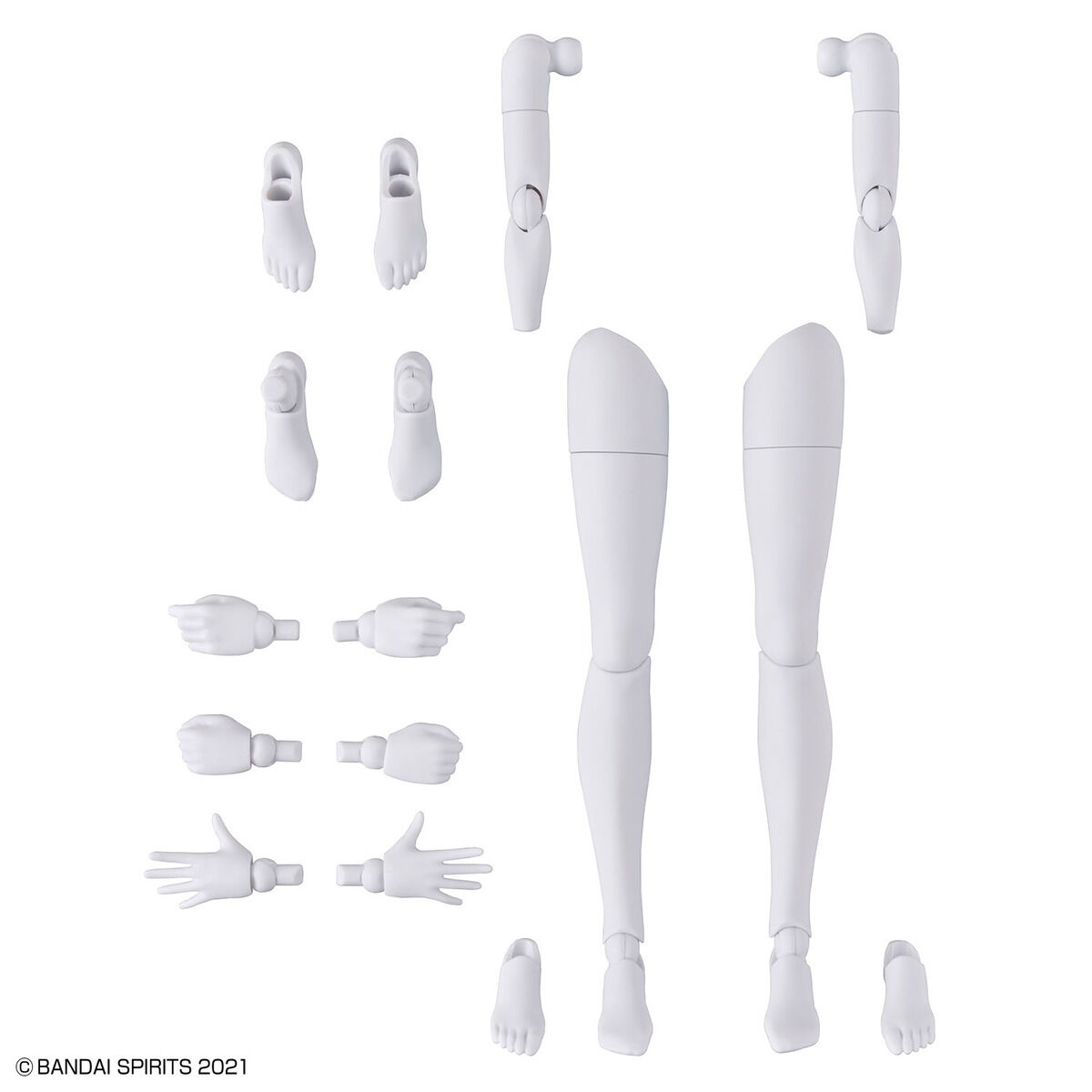 30MS Option Body Parts OB-12 Arm & Leg Parts (White/Black)