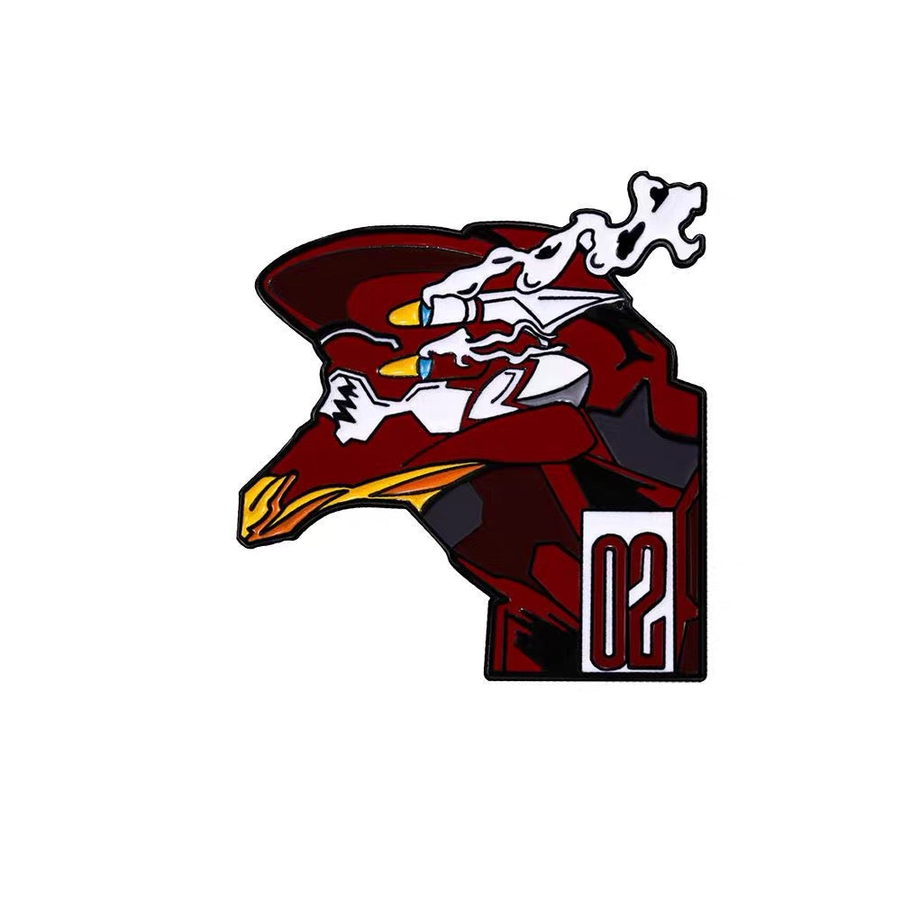 Pin Badge CZ2883 – Anime Pilot Girl Enamel Fighter Brooch Japanese Mecha Style Character Collectible Accessory