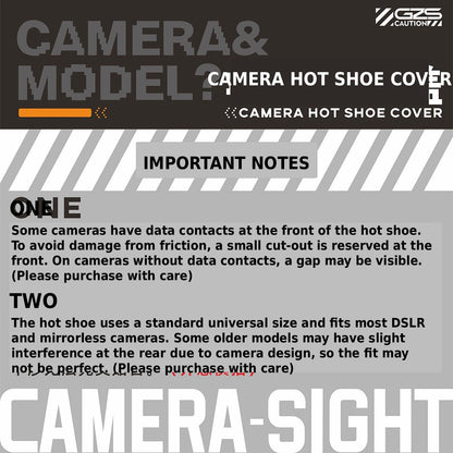GZ Studio Modular Camera Hot Shoe Cover | Sci-Fi Tactical Style | Compatible with Sony, Nikon & Canon DSLR/Mirrorless Cameras