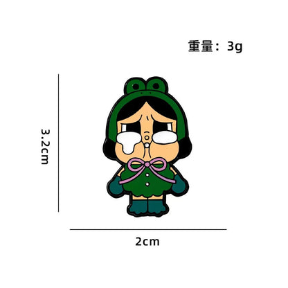 Pin Badge CZ3367 Cute Crying Character Animal Costume Enamel Pin Badge – Kawaii Collectible Brooch