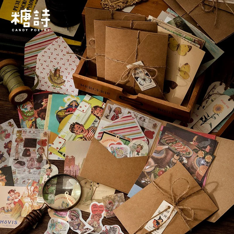 Candy Poetry Vintage Scrapbook (30 pieces)