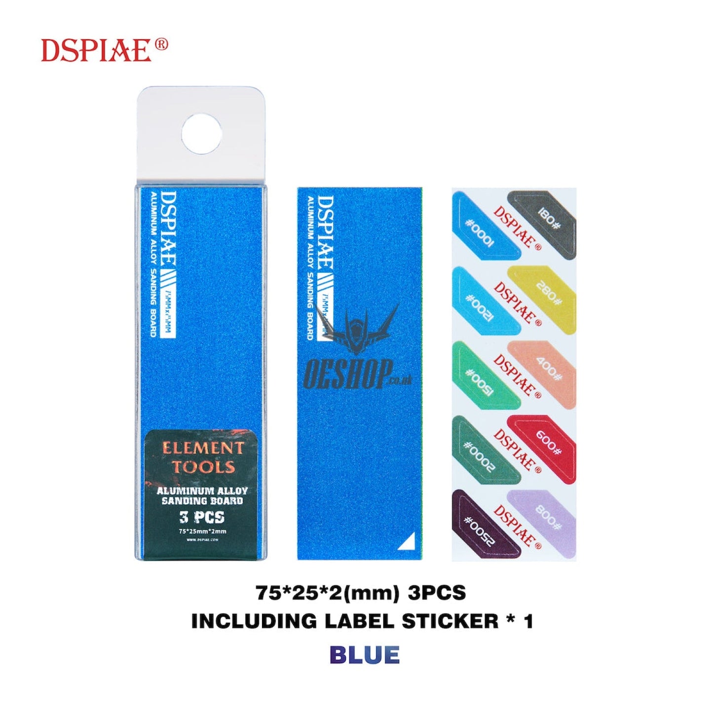 Dspiae As Aluminum Alloy Sanding Board As-Bl25 (3Pcs)