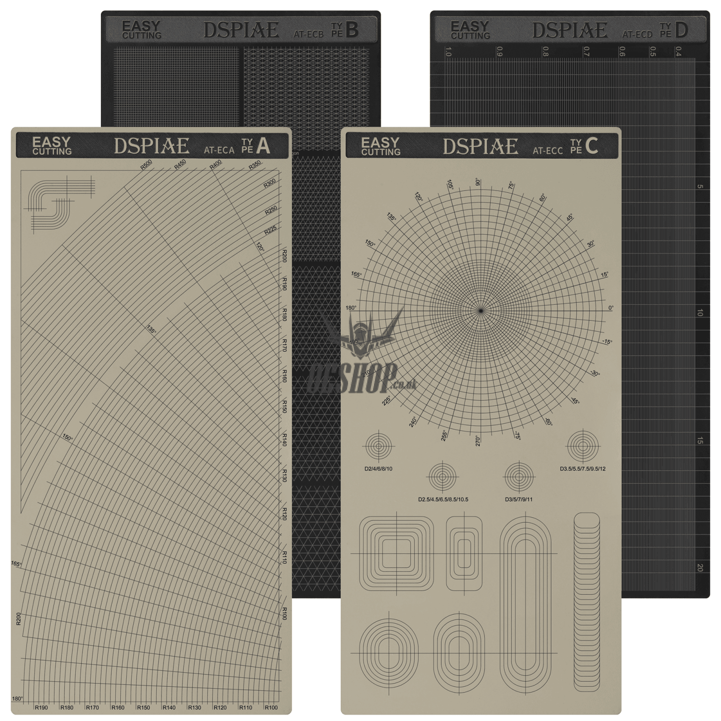 DSPIAE AT-EC Masking Tape Cutting Mat (Concentric Circles)