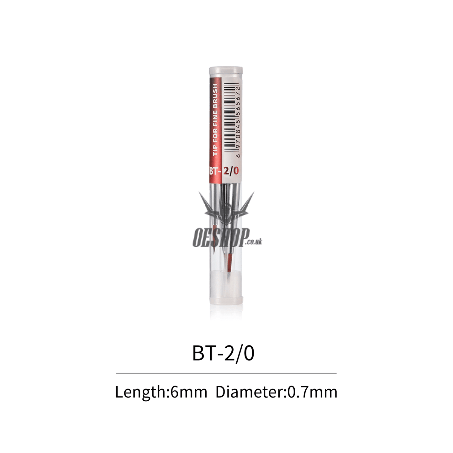 Dspiae At-Fb Aluminium Alloy Interchangeable Fine Tip Brush Bt 2/0