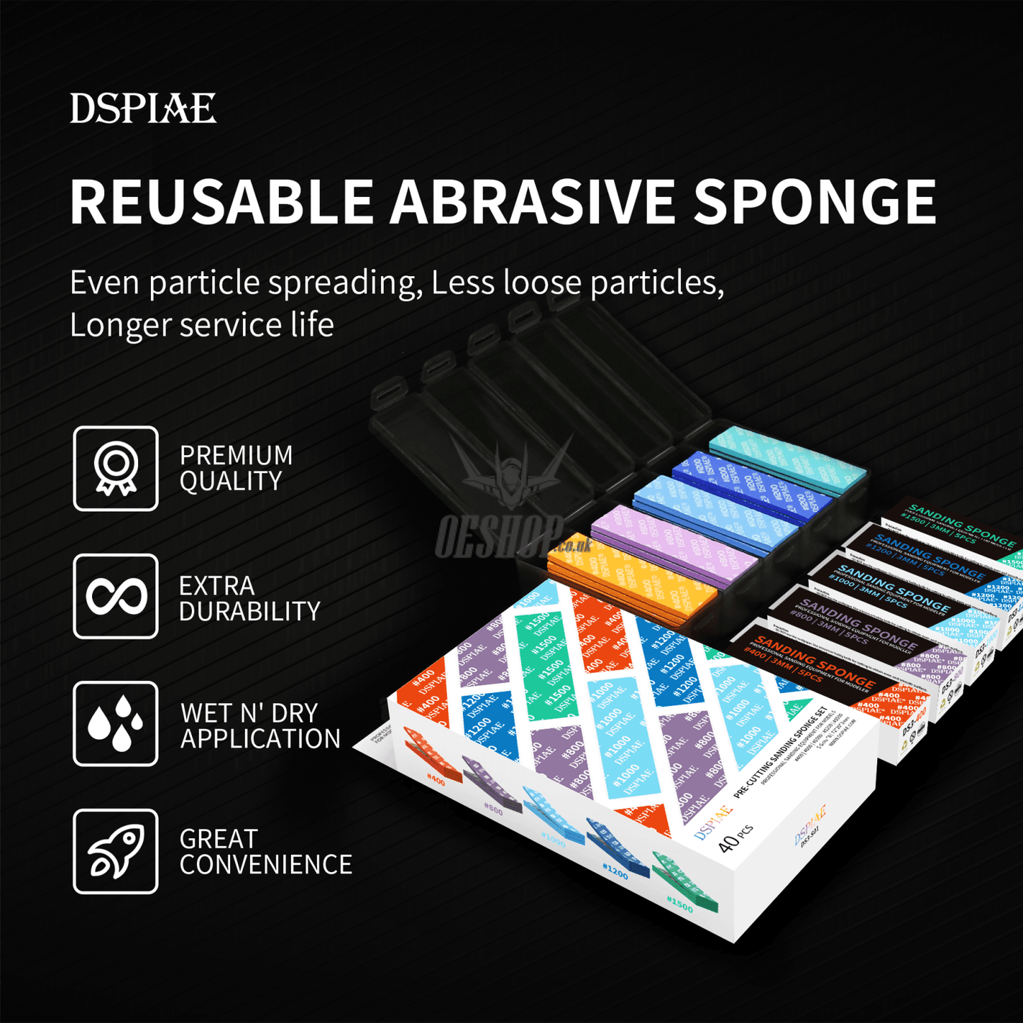 Dspiae Dsp Reusable Abrasive Sandpaper Sanding Tools