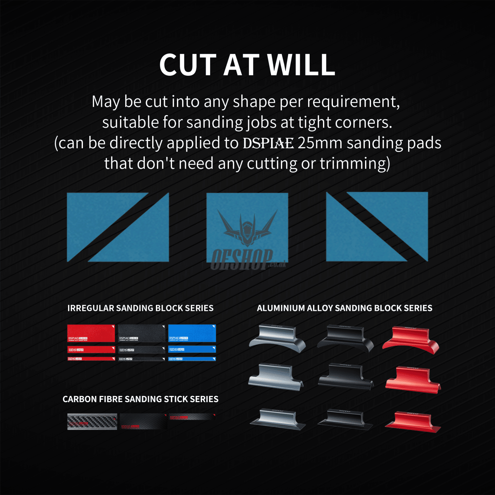 Dspiae Dsp Reusable Self-Adhesive Sandpaper Sanding Tools