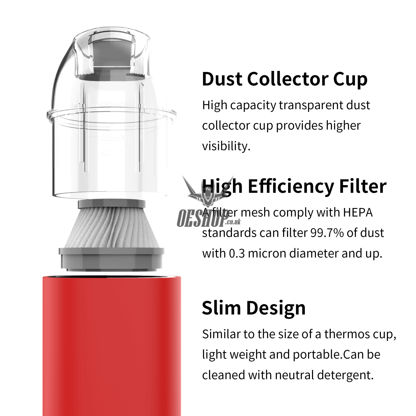 Dspiae Hc-V Hand-Held Cordless Vacuum Portable Wireless Vacu Cleaner