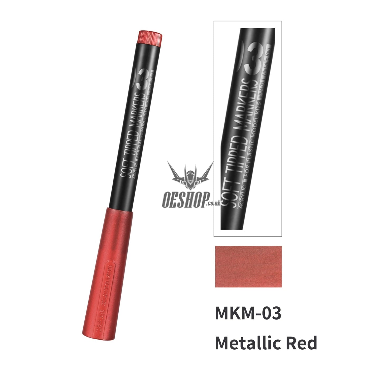 Dspiae Mk Mkm Eco Friendly Acrylic Soft Tipped Markers Mkm-03 Metallic Red