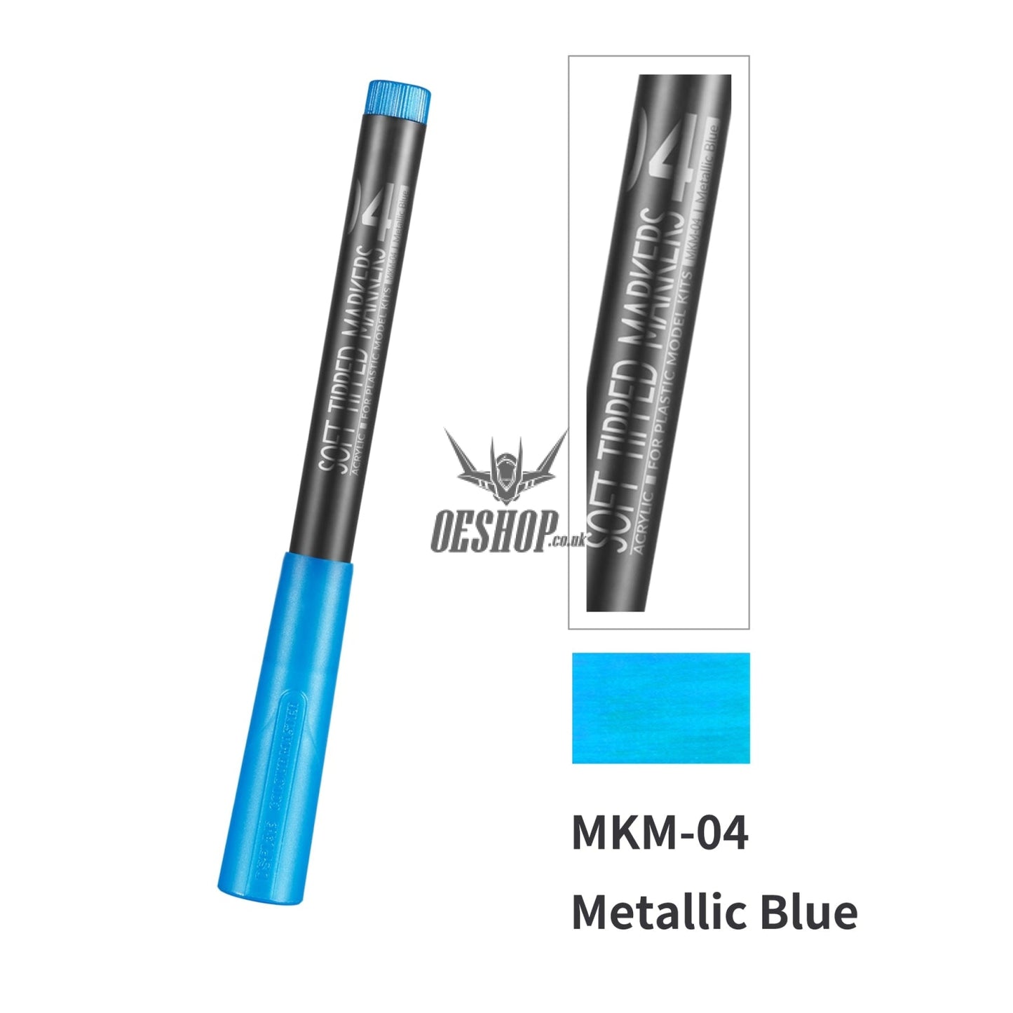 Dspiae Mk Mkm Eco Friendly Acrylic Soft Tipped Markers Mkm-04 Metallic Blue
