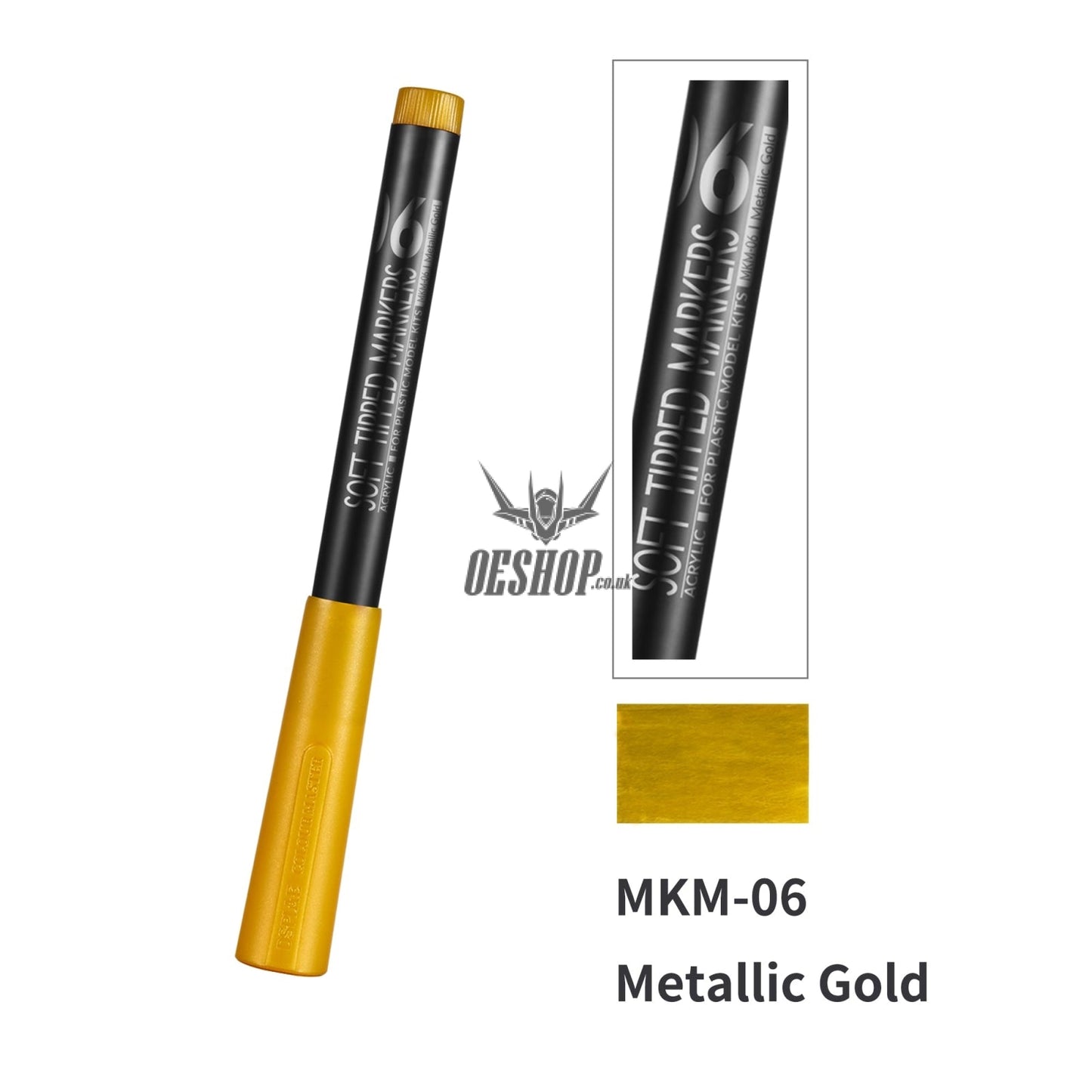 Dspiae Mk Mkm Eco Friendly Acrylic Soft Tipped Markers Mkm-06 Metallic Gold