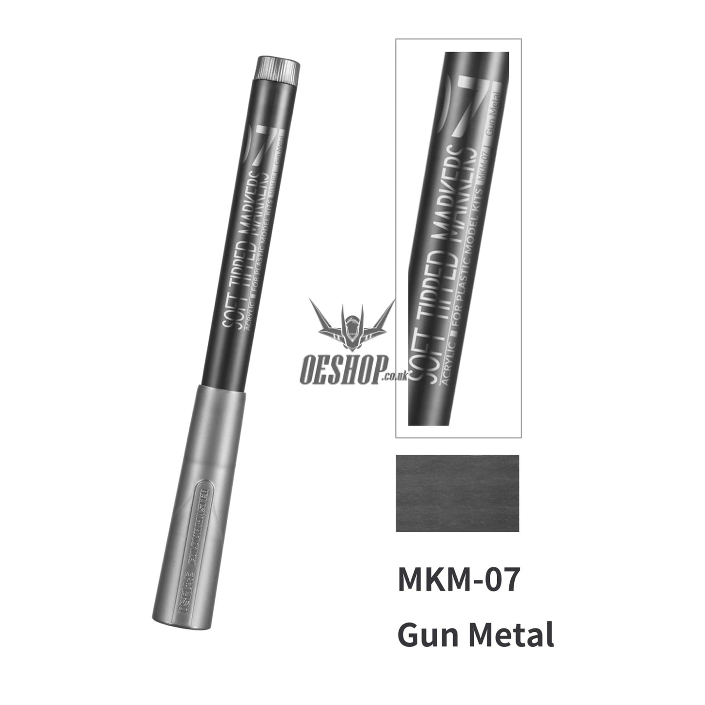 Dspiae Mk Mkm Eco Friendly Acrylic Soft Tipped Markers Mkm-07 Gun Metal