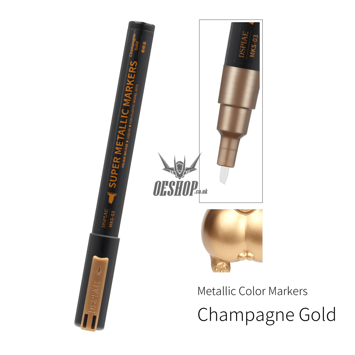 Dspiae Mks Super Metallic Color Marker Environment-Friendly Mks-03 Champagne Gold Markers