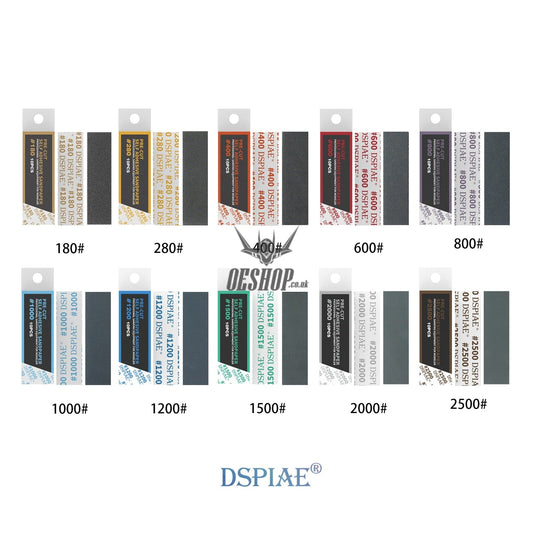 Dspiae Msp 180-2500 Pre-Cut Self Adhesive Sandpaper 10Pcs