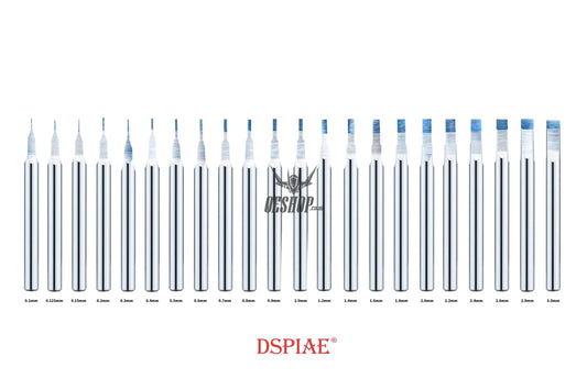 Dspiae Pb 0.1Mm~3.0Mm Tungsten Steel Push Broach (Chisel) Shank Dia: 3.175Mm