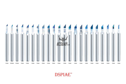Dspiae Pb 0.1Mm~3.0Mm Tungsten Steel Push Broach (Chisel) Shank Dia: 3.175Mm