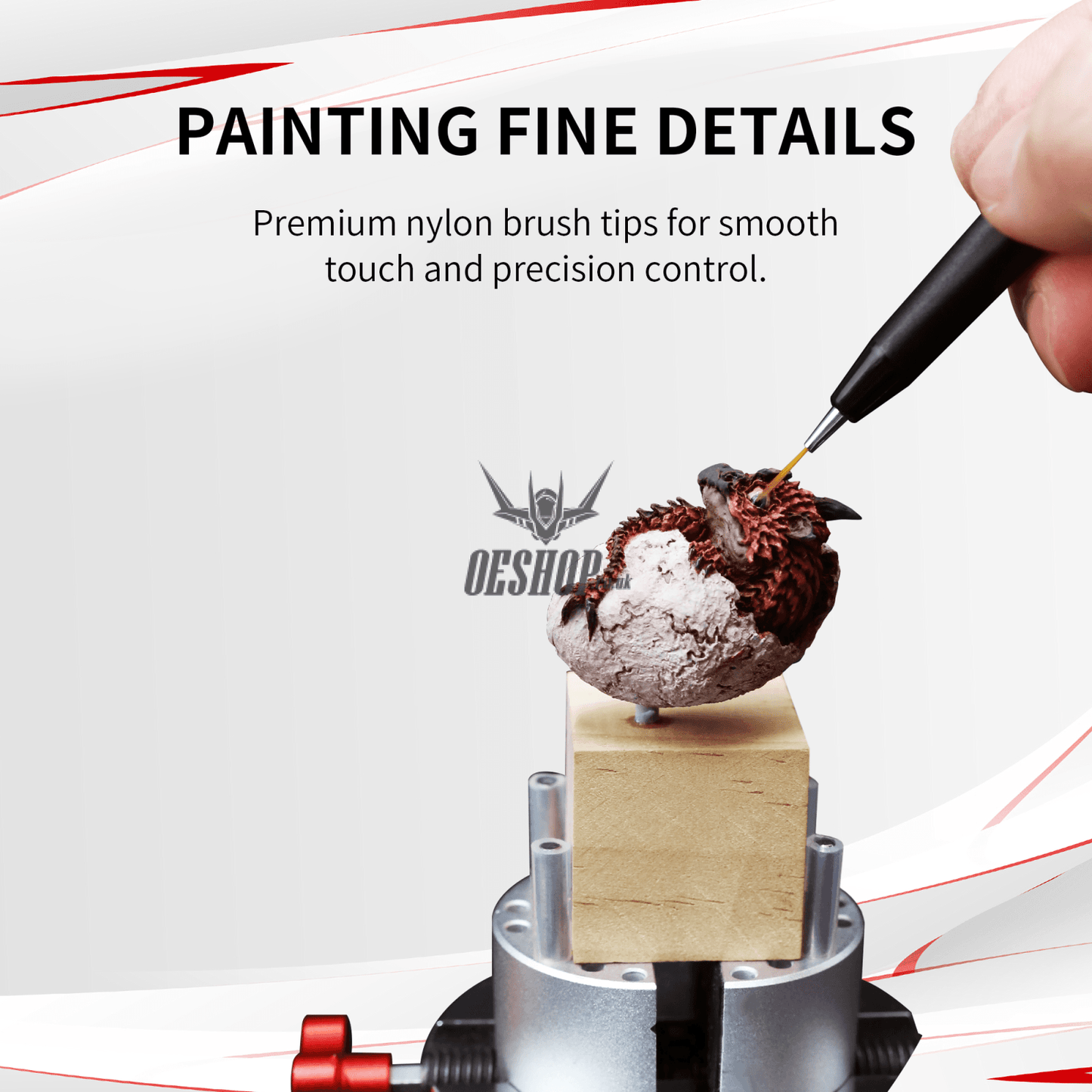 Dspiae Pt-Pl/Pt-Fb/Pt-Tb Phoenix Plume Panel Line Marker Handle/Fine Detailing Brush Handle/Broad