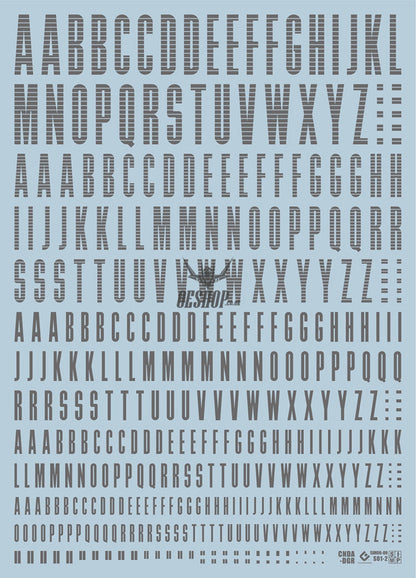 Evo - Cnda Cndn Letters Numbers Evolution Studio Decals Cnda-G (Dark Gray)