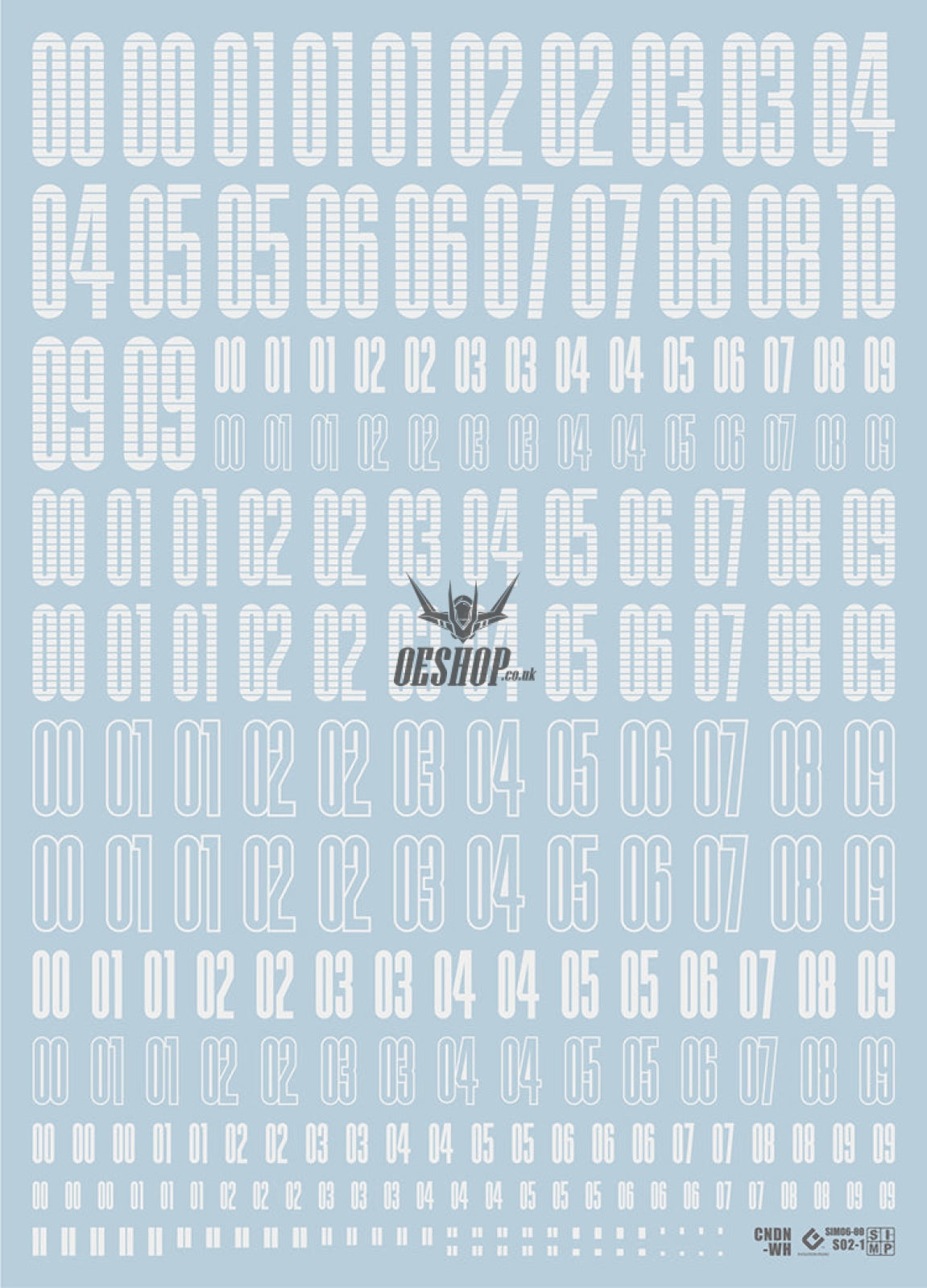 Evo - Cnda Cndn Letters Numbers Evolution Studio Decals Cndn-W (White) (Uv)
