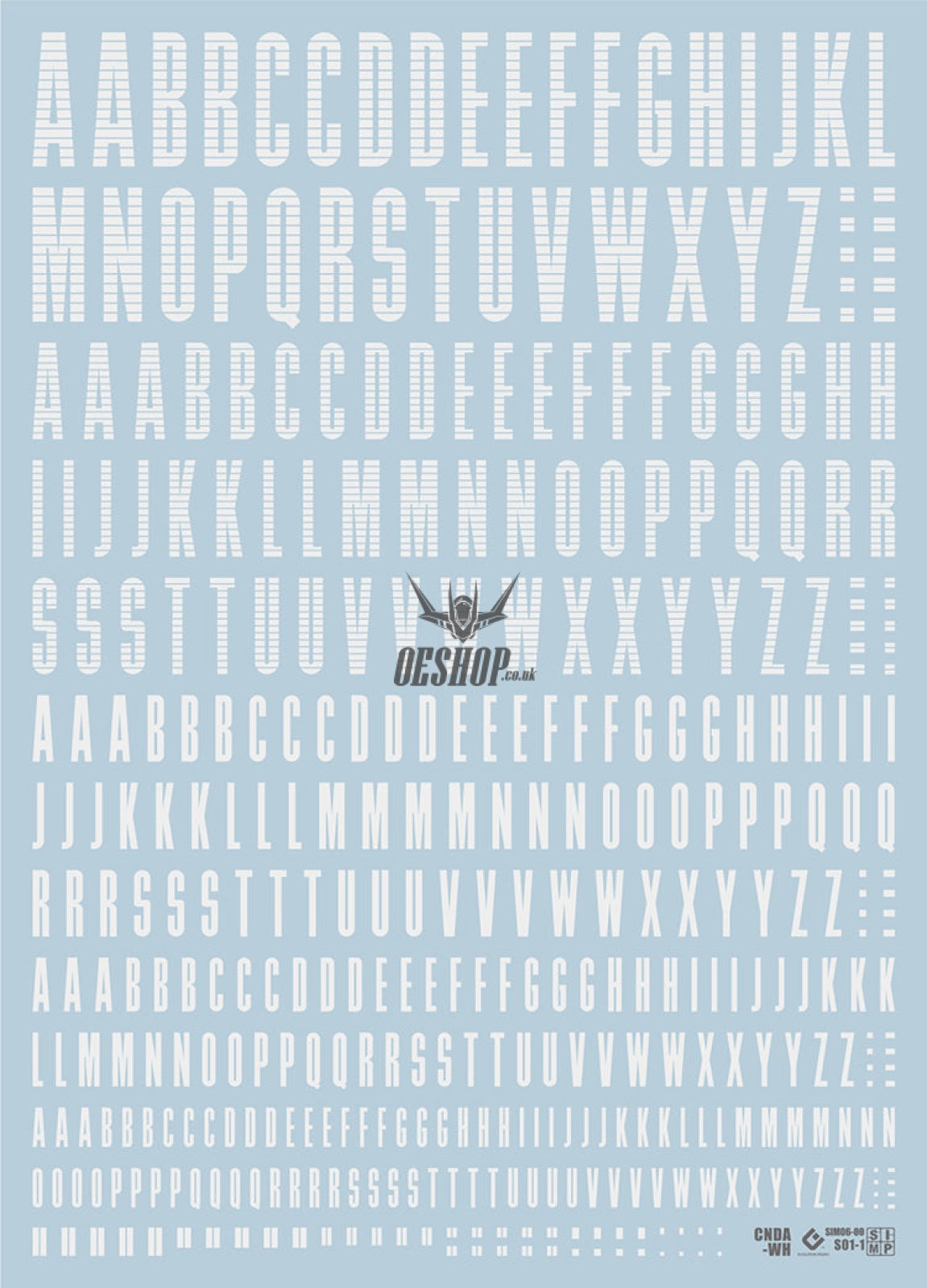 Evo - Cnda Cndn Letters Numbers Evolution Studio Decals Cnda-W (White) (Uv)