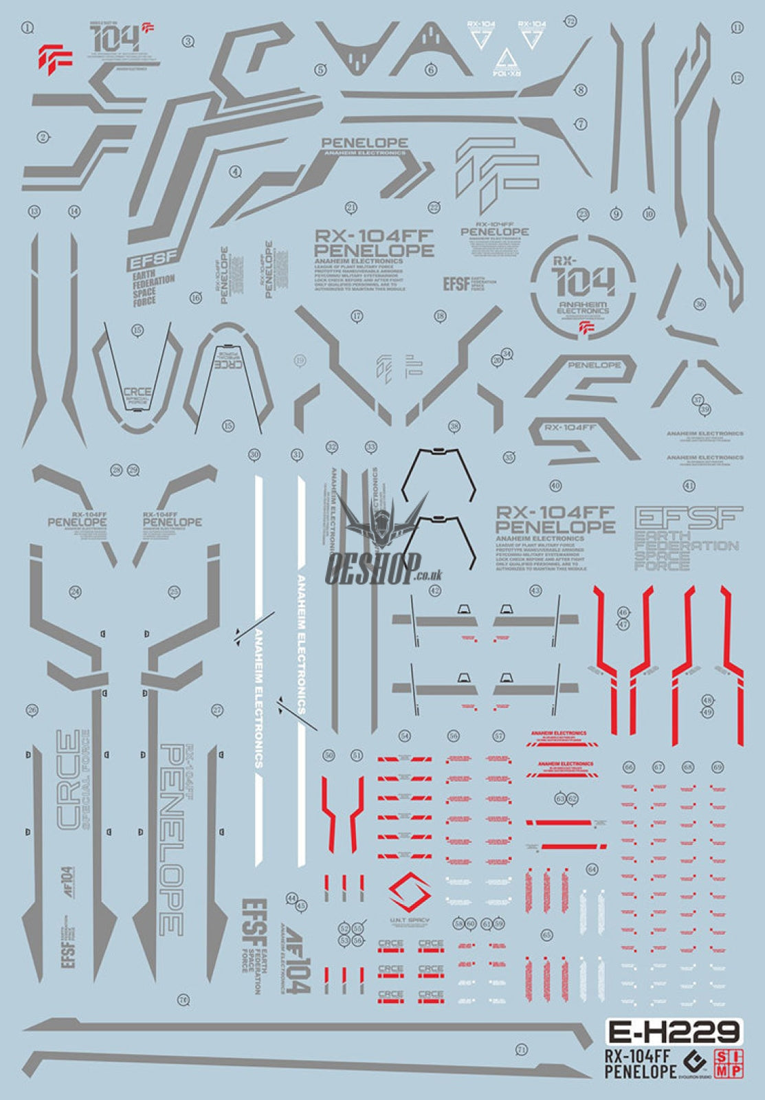 Evo - E-Hg229 (Uv) Hg Penelope Evolution Studio Decals