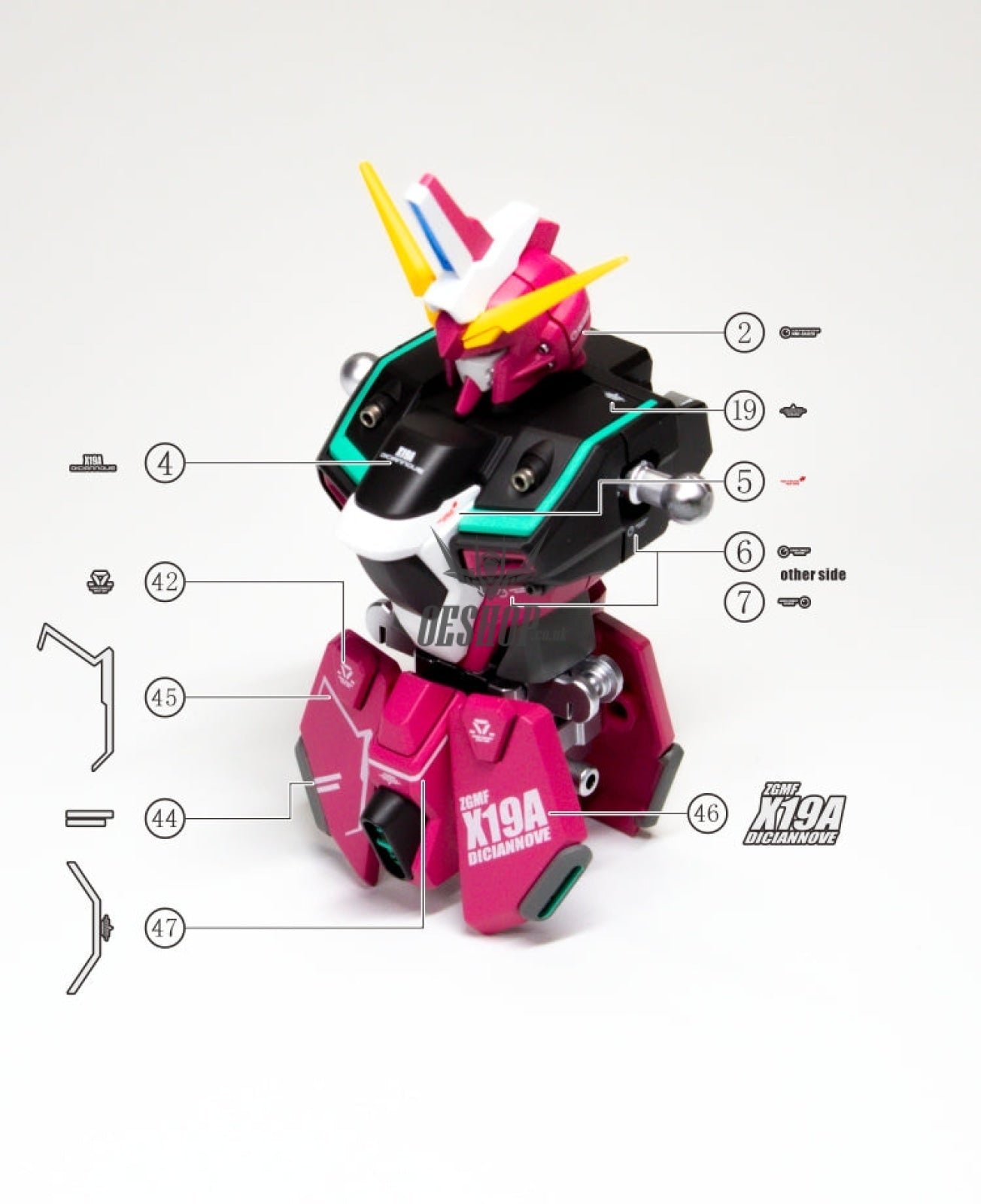 Evo - E-Hg231 (Uv) Hg Infinite Justice Gundam Evolution Studio Decals