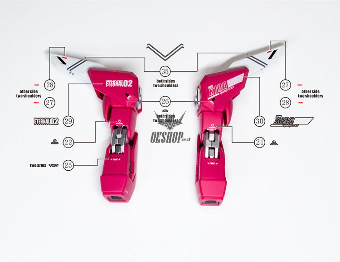 Evo - E-Hg231 (Uv) Hg Infinite Justice Gundam Evolution Studio Decals