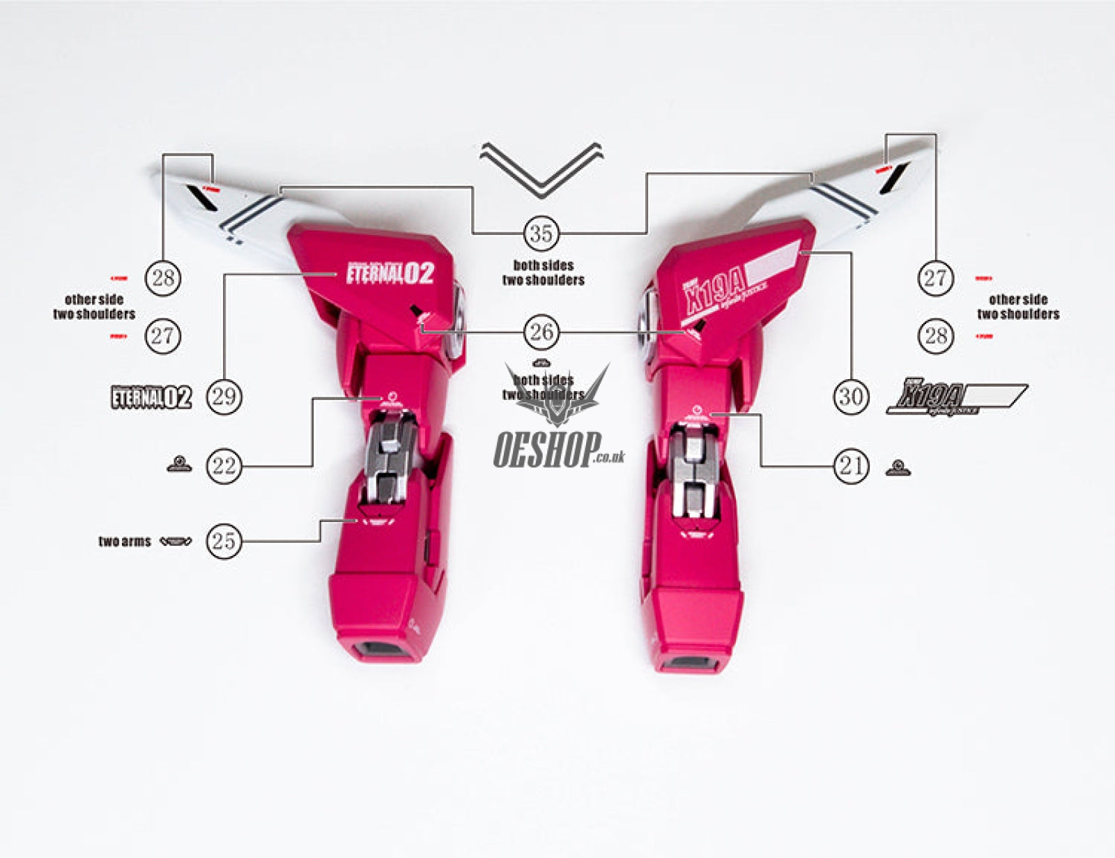 Evo - E-Hg231 (Uv) Hg Infinite Justice Gundam Evolution Studio Decals