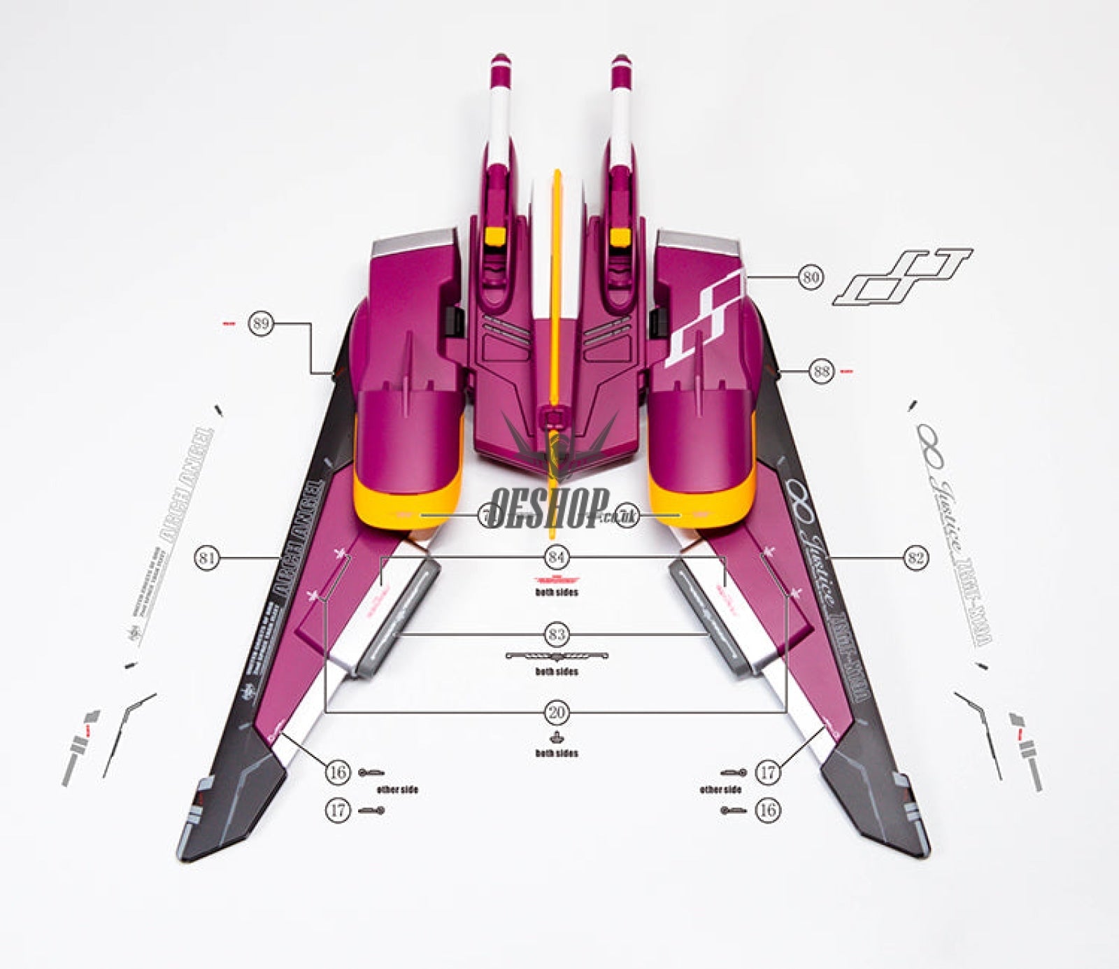Evo - E-Hg231 (Uv) Hg Infinite Justice Gundam Evolution Studio Decals