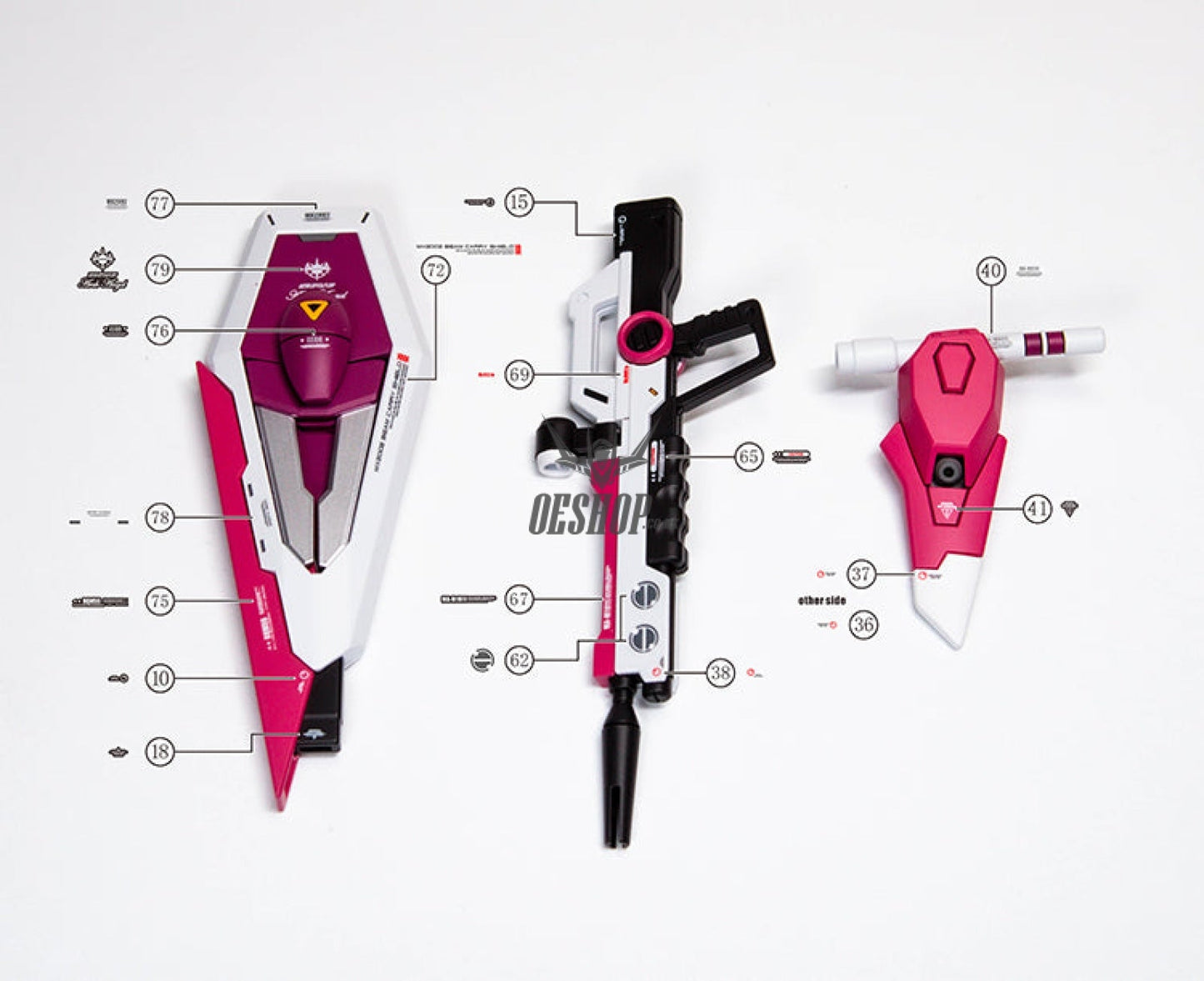 Evo - E-Hg231 (Uv) Hg Infinite Justice Gundam Evolution Studio Decals