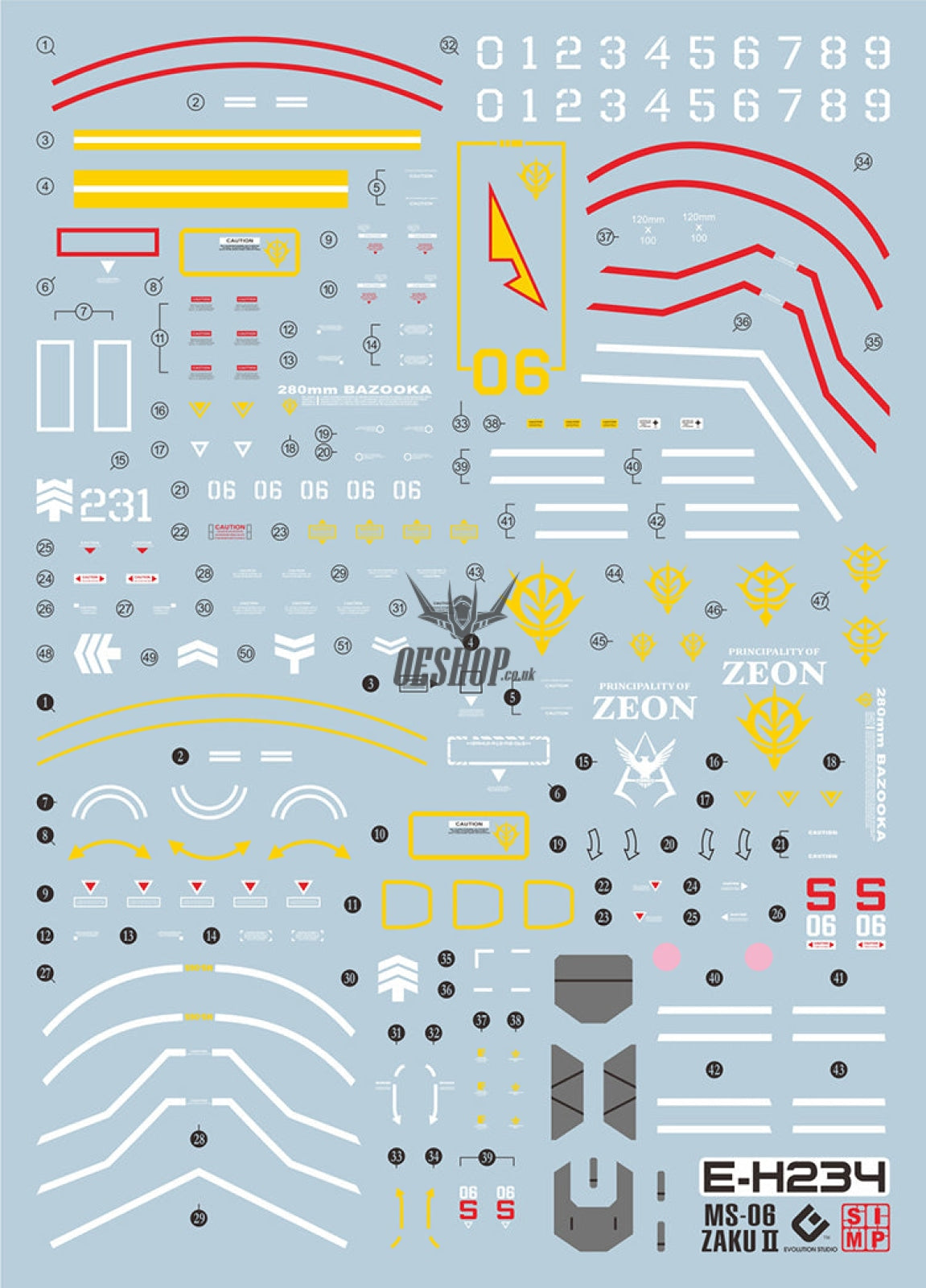 Evo - E-Hg234 (Uv) Hg Infinite Justice Gundam Evolution Studio Decals