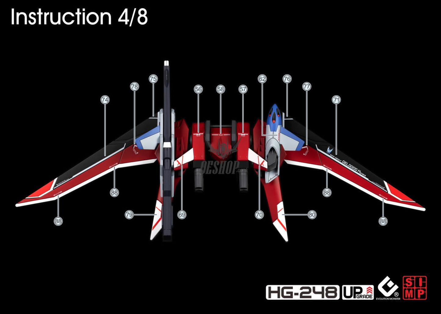 EVO - E-HG248 (UV) HG Gelgoog Menace Gundam Evolution Studio Decal Decals