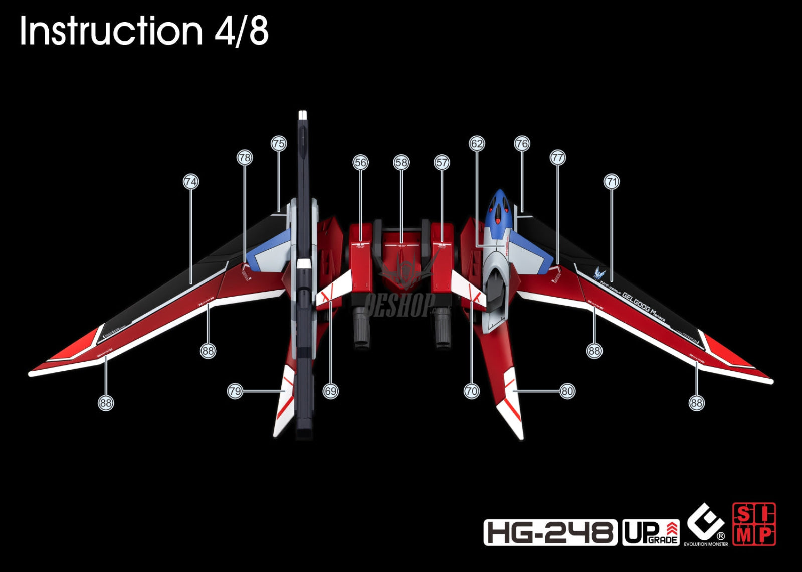 EVO - E-HG248 (UV) HG Gelgoog Menace Gundam Evolution Studio Decal Decals