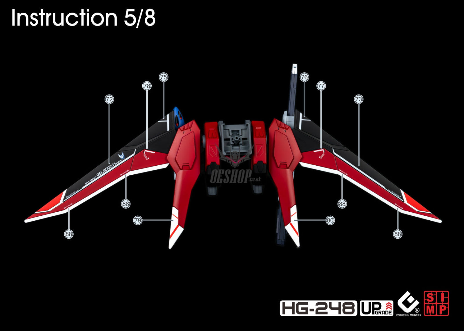 EVO - E-HG248 (UV) HG Gelgoog Menace Gundam Evolution Studio Decal Decals