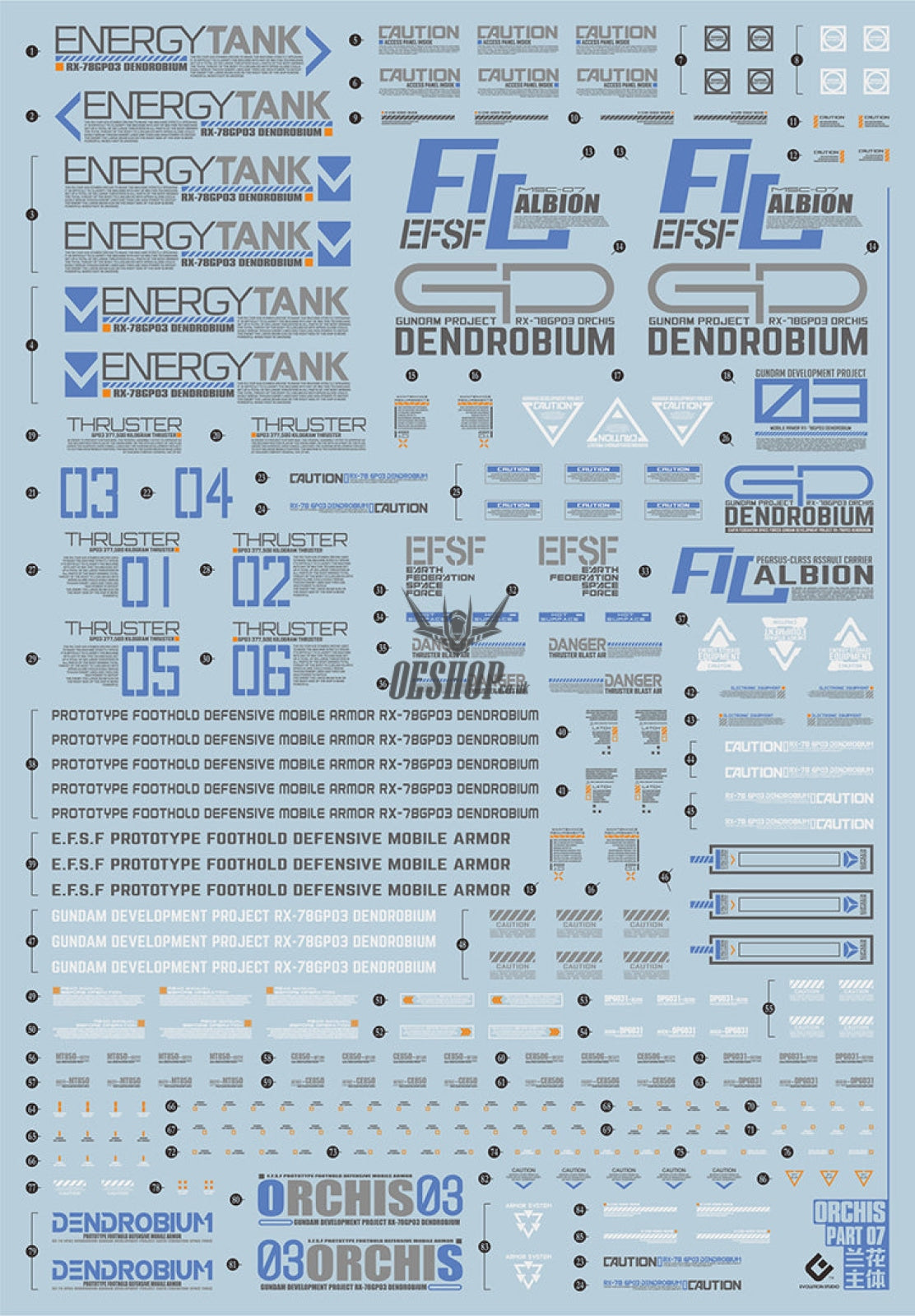 Evo - E-Hg28 (Uv) Hg Gp03D Dendrobium Evolution Studio Decals