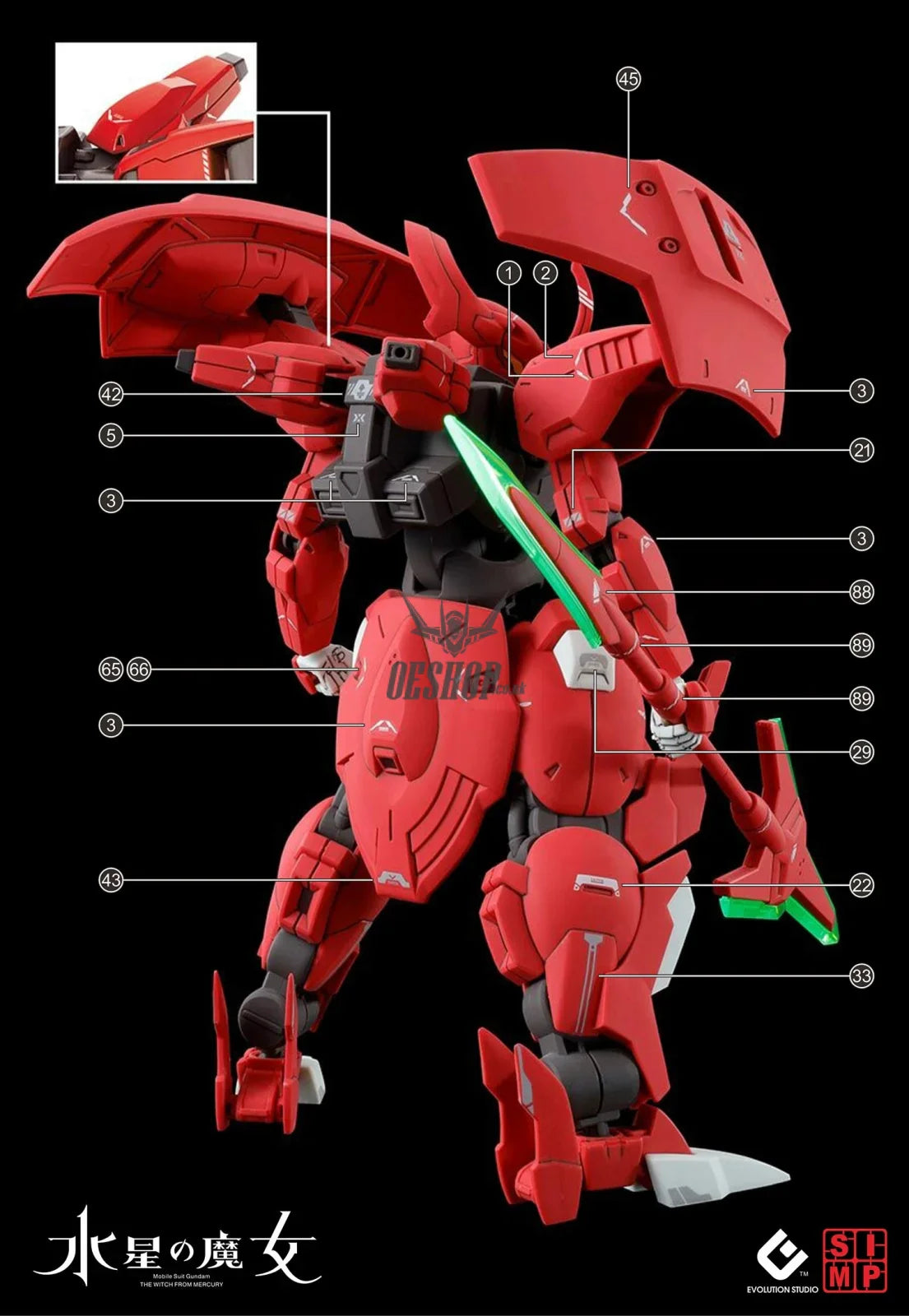 Evo - E-Hgwm-08 (Uvhg Darilbalde ( The Witch Of Mercury) Evolution Studio Decals