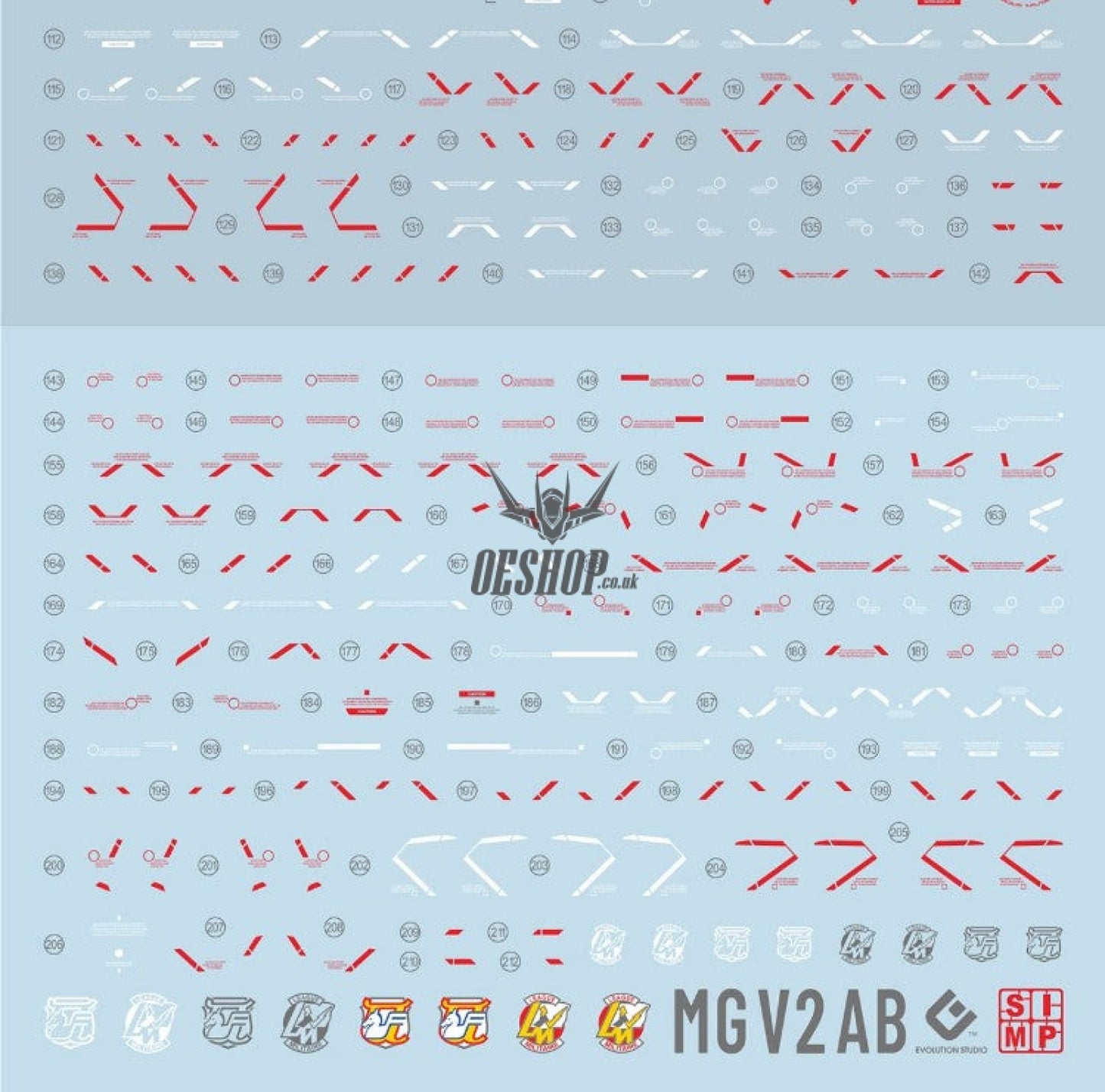 Evo - E-M128 (Uv) Mg Avalanche Exia Evolution Studio Decals