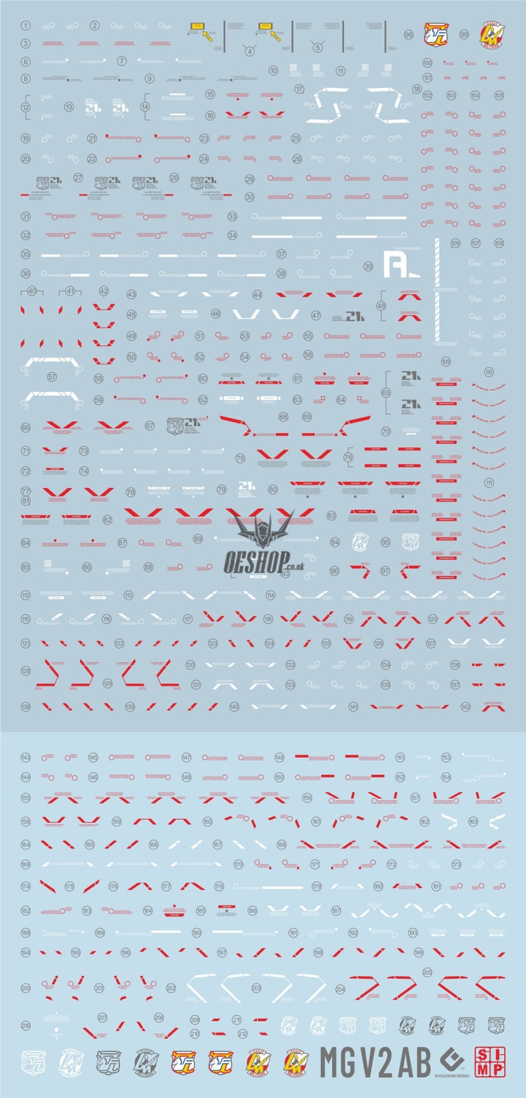 Evo - E-M128 (Uv) Mg Avalanche Exia Evolution Studio Decals
