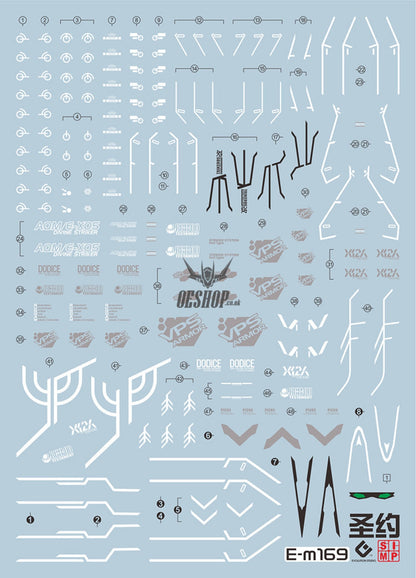Evo - E-M169 (Uv) Mg Zgmfx12A Testament Gundam Evolution Studio Decals