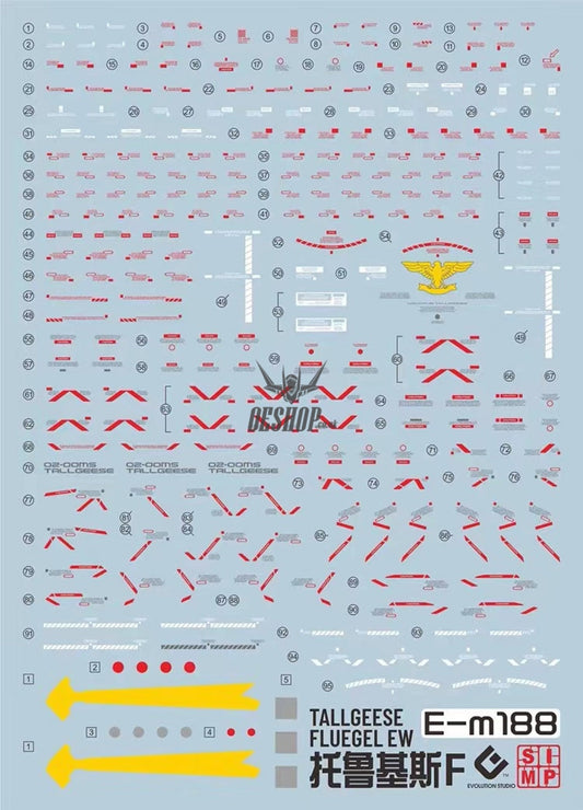 Evo - E-M188 (Uv) Mg Tallgeese Fluegel Ew Evolution Studio Decals