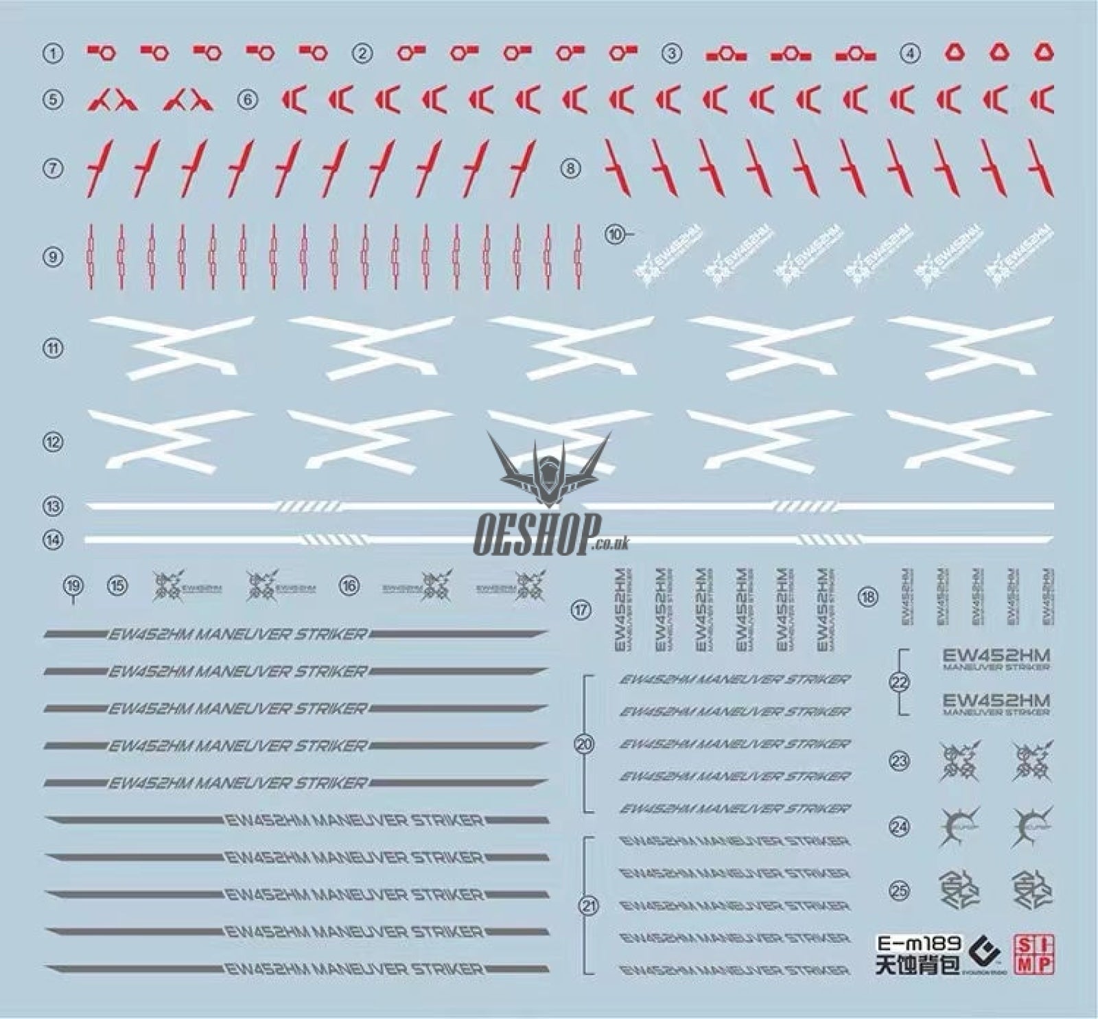 Evo - E-M189 (Uv) Mg Maneuver Strike Pack Evolution Studio Decals