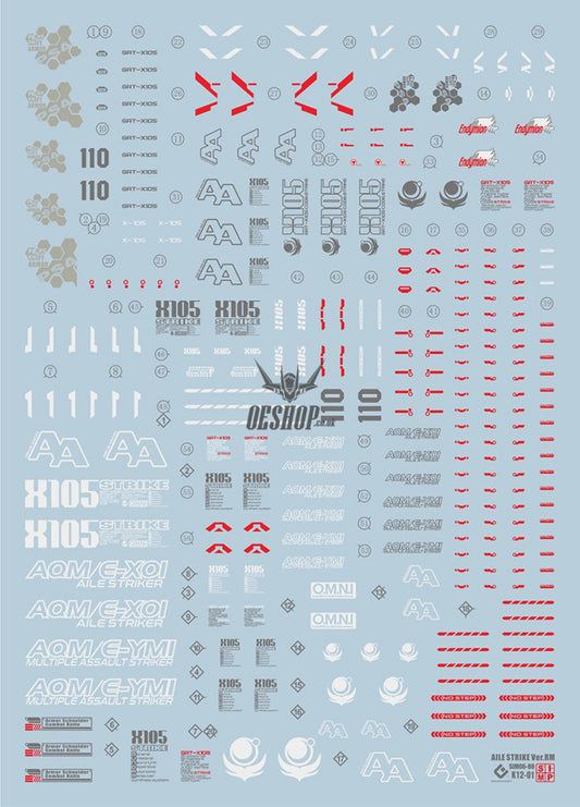 Evo - E-Mg168 (Uv) Mg Strike Gundam Ver.rm Evolution Studio Decals