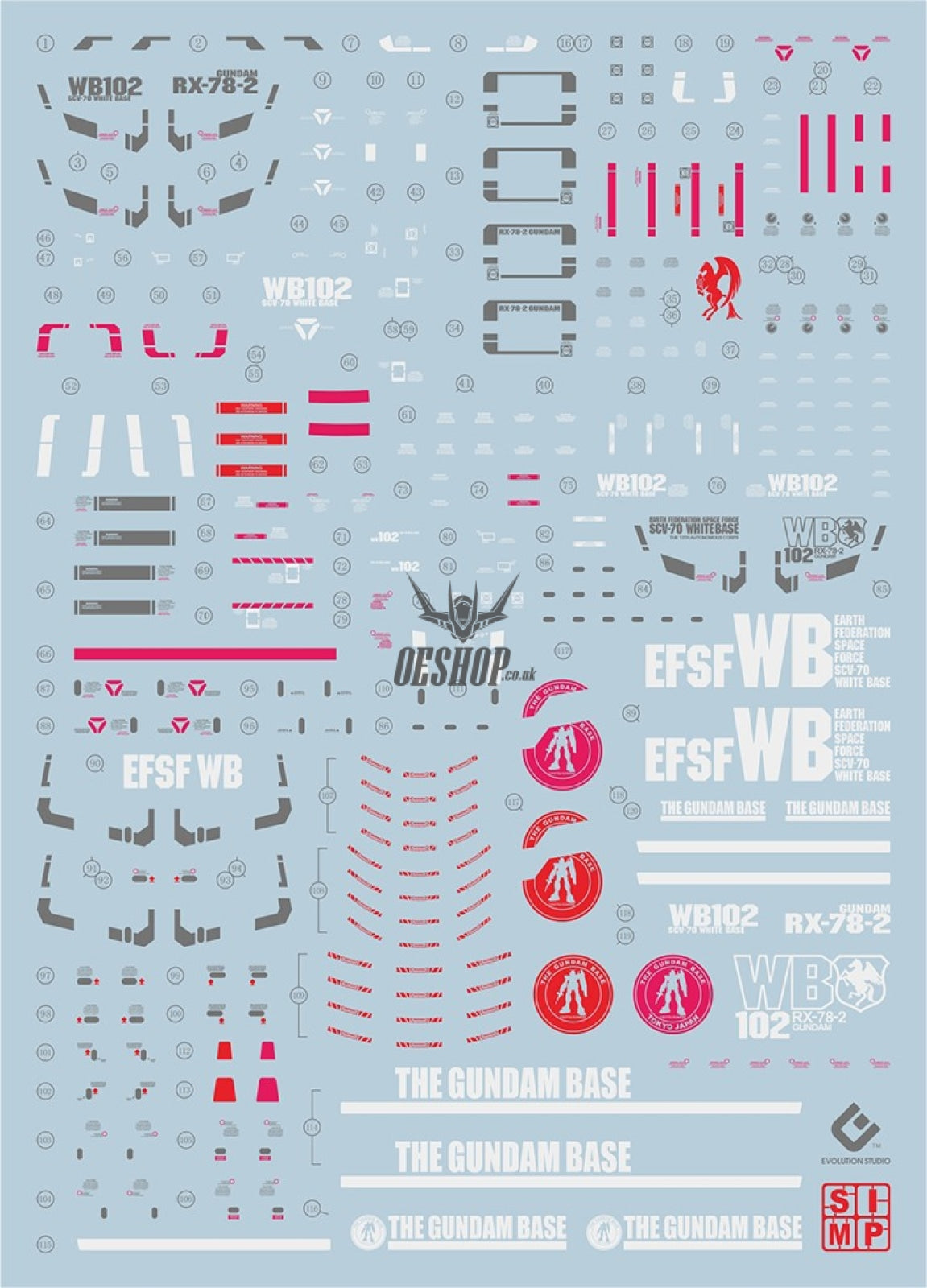 EVO - MG RX-78-2 Gundam 3.0 E-MG171 Evolution Studio Decals Evolution Studio 3.59 OEShop